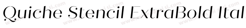 Quiche Stencil ExtraBold Italic字体转换